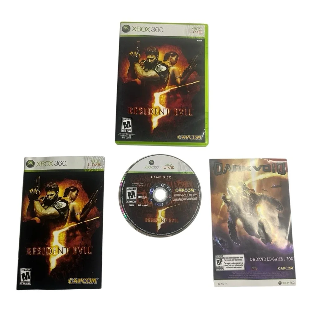 Xbox 360 Resident Evil Bioshock Crysis 3 Walking Dead Video Game Bundle Lot 5